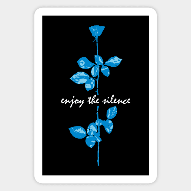 Enjoy The Silence - Blue Sticker by GermanStreetwear